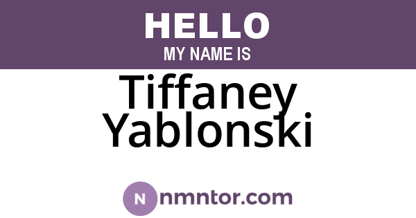 Tiffaney Yablonski