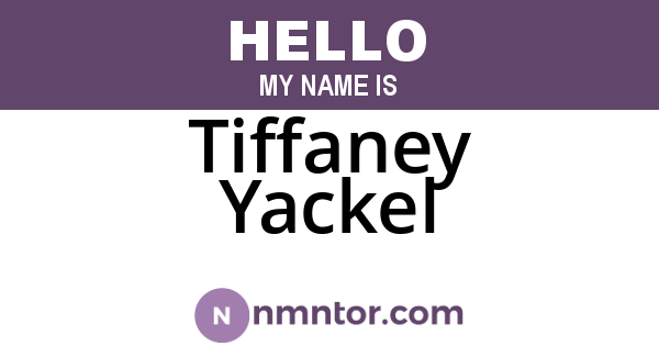 Tiffaney Yackel