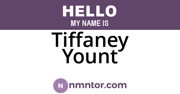 Tiffaney Yount