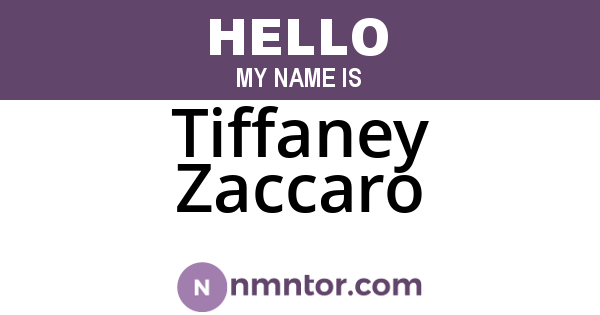 Tiffaney Zaccaro
