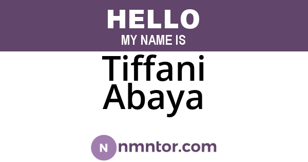 Tiffani Abaya
