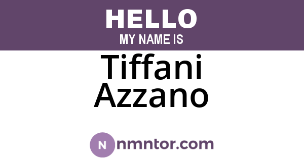 Tiffani Azzano