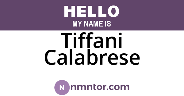 Tiffani Calabrese