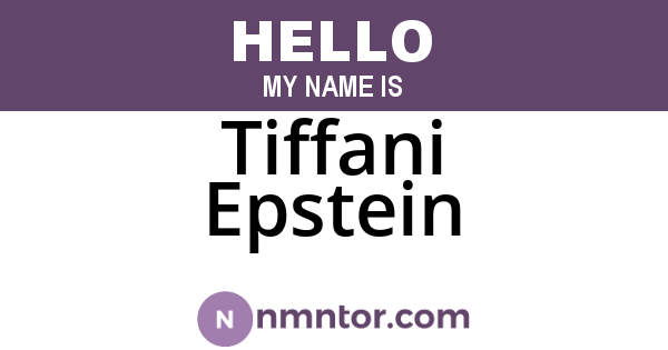 Tiffani Epstein