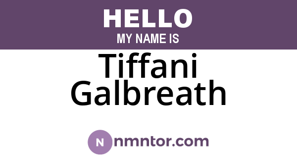 Tiffani Galbreath