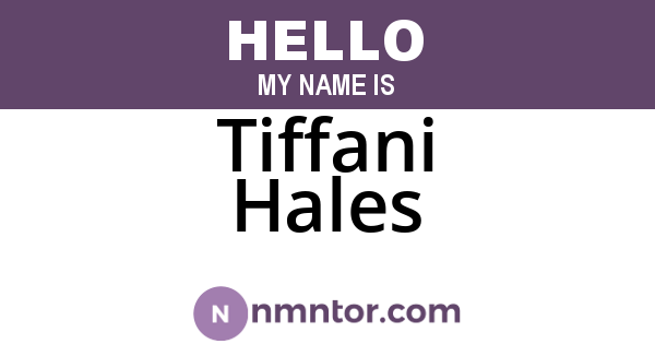 Tiffani Hales