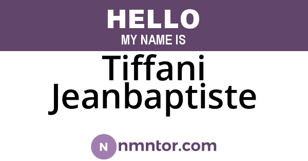 Tiffani Jeanbaptiste