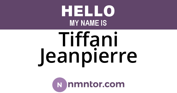 Tiffani Jeanpierre