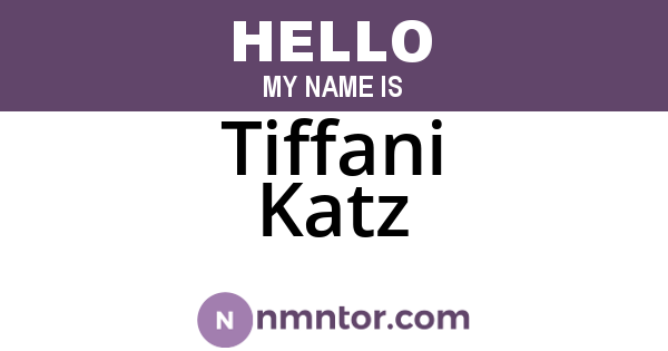 Tiffani Katz