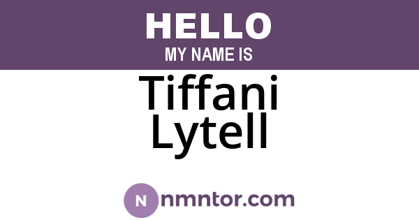 Tiffani Lytell
