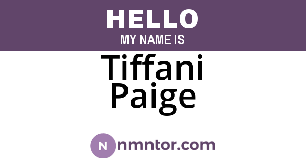Tiffani Paige