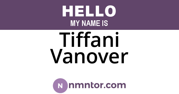 Tiffani Vanover