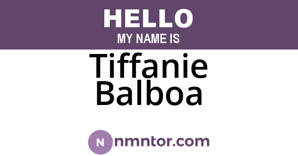 Tiffanie Balboa