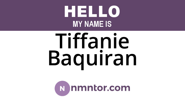 Tiffanie Baquiran