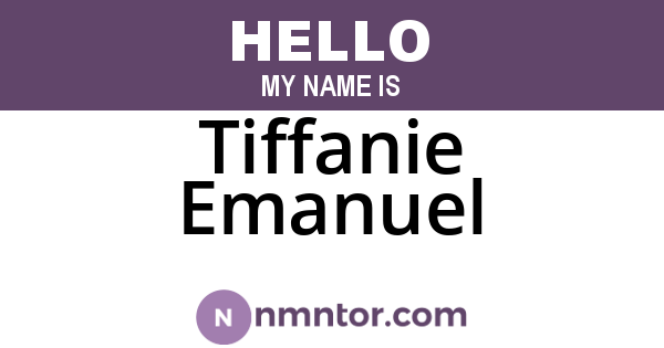Tiffanie Emanuel