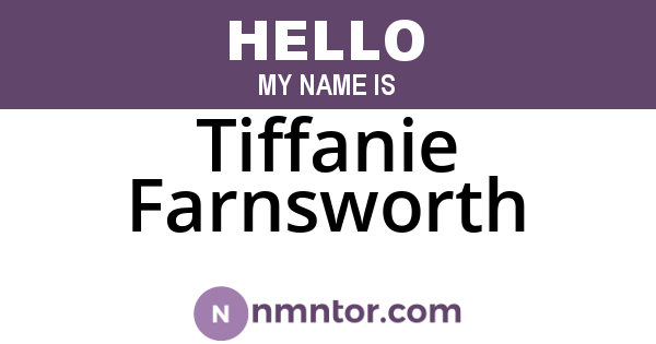 Tiffanie Farnsworth