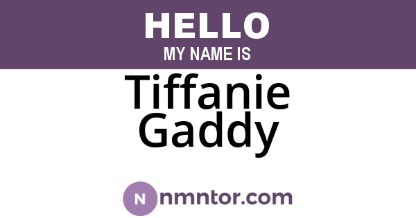 Tiffanie Gaddy