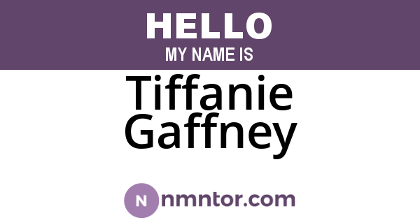 Tiffanie Gaffney