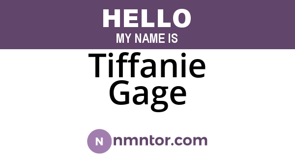Tiffanie Gage