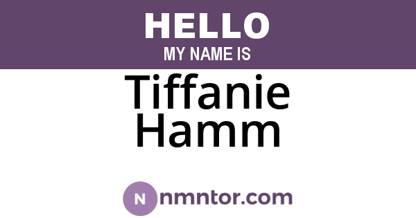 Tiffanie Hamm