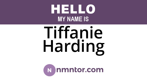 Tiffanie Harding
