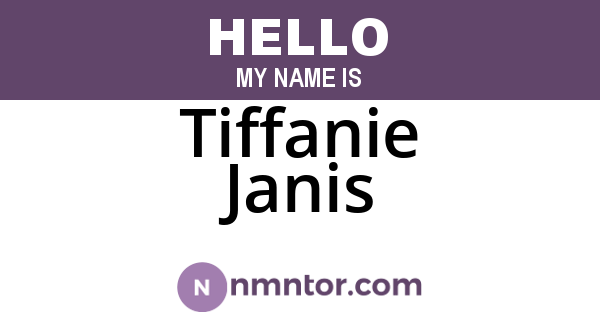 Tiffanie Janis
