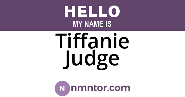 Tiffanie Judge