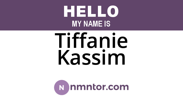 Tiffanie Kassim
