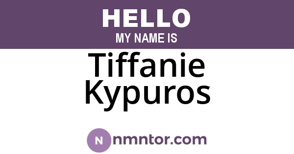 Tiffanie Kypuros