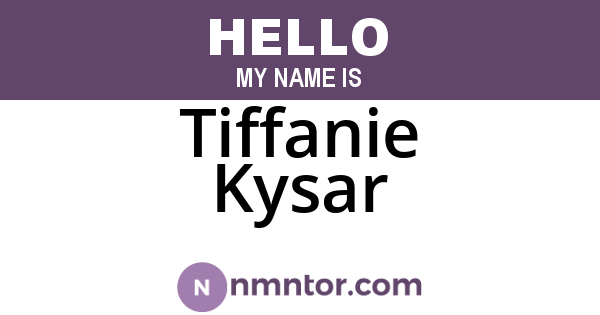 Tiffanie Kysar