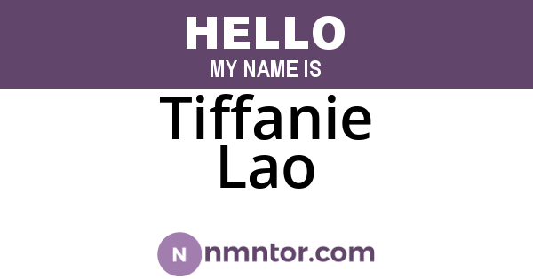 Tiffanie Lao