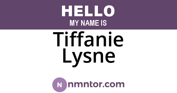 Tiffanie Lysne