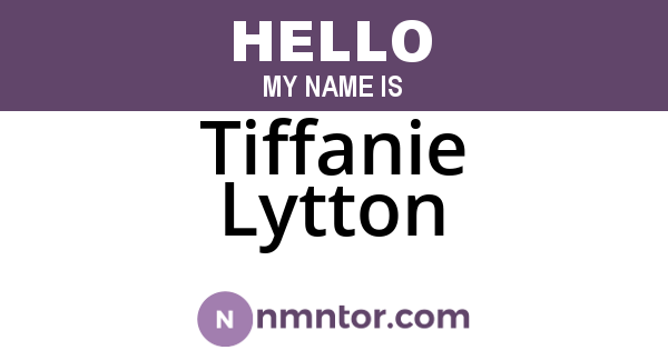 Tiffanie Lytton