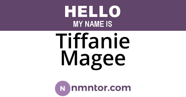 Tiffanie Magee