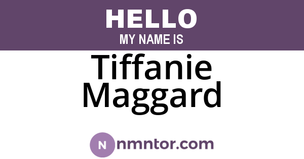 Tiffanie Maggard