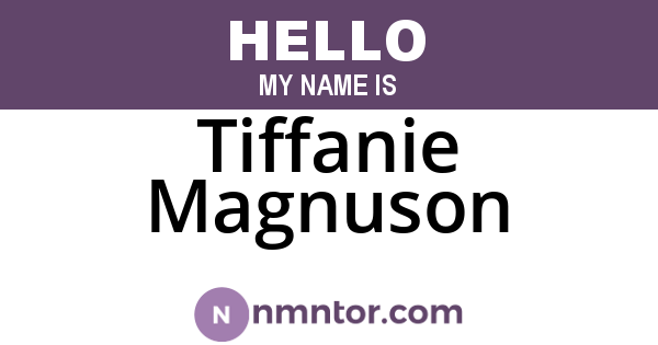 Tiffanie Magnuson