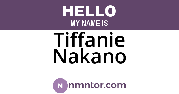 Tiffanie Nakano