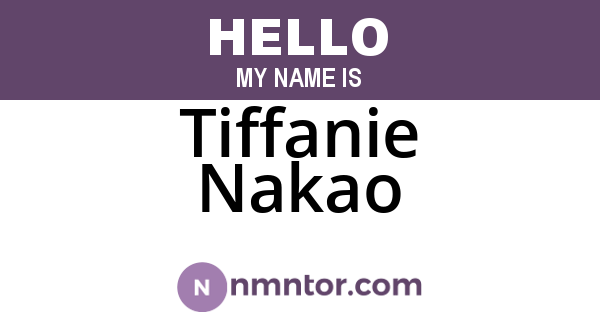 Tiffanie Nakao