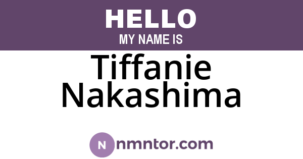 Tiffanie Nakashima