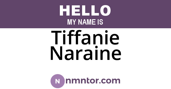 Tiffanie Naraine