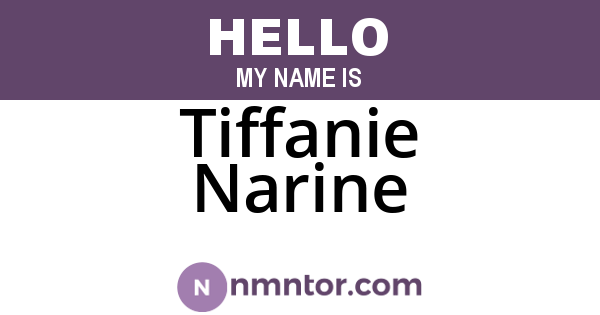 Tiffanie Narine