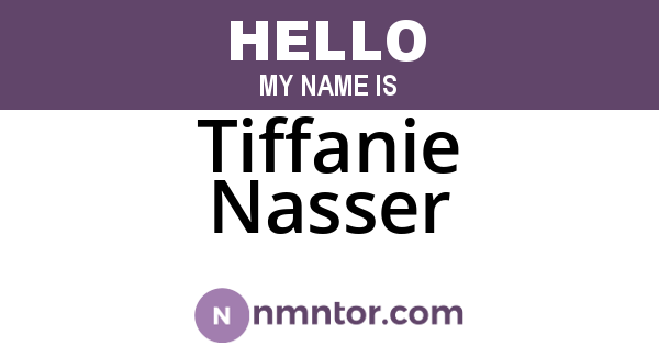 Tiffanie Nasser