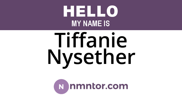 Tiffanie Nysether