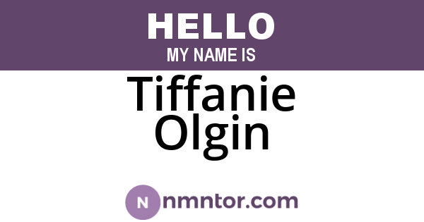 Tiffanie Olgin