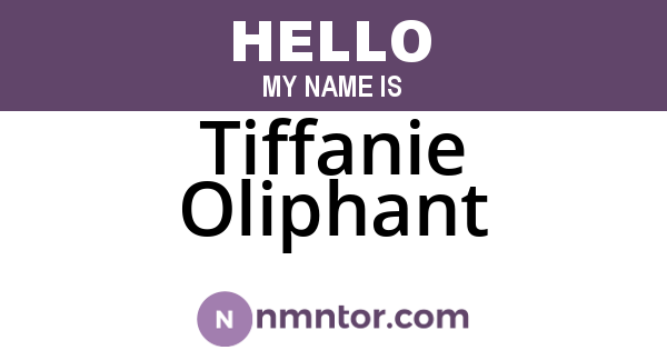 Tiffanie Oliphant