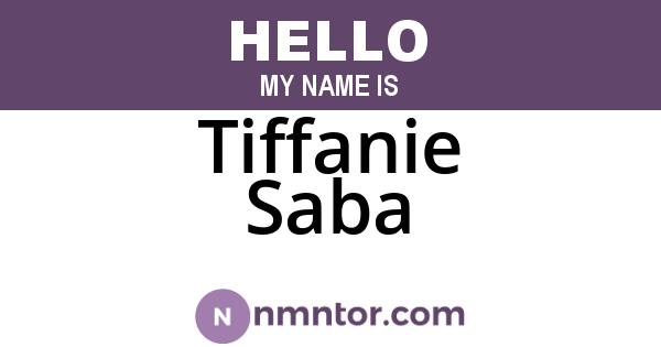 Tiffanie Saba