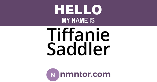 Tiffanie Saddler