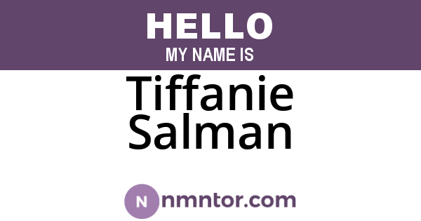 Tiffanie Salman