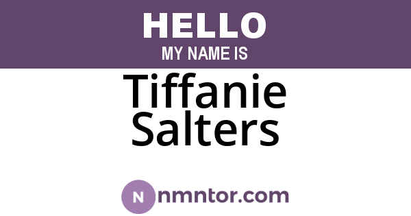 Tiffanie Salters
