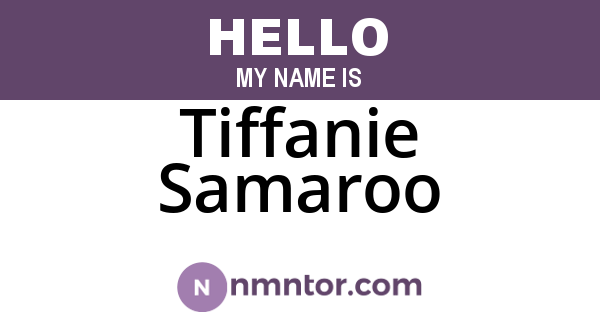 Tiffanie Samaroo
